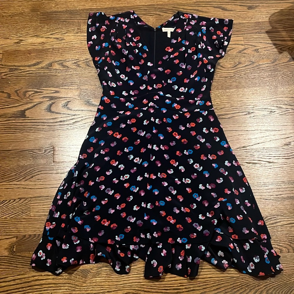 EUC: Rebecca Taylor navy floral dress, size 10
